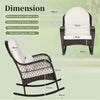 Outdoor Wicker Sturdy Rocking Chair Patio Rattan Rocker Garden Furniture