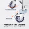 3 Tier Stainless Steel Cart Mobile Lab Medical Storage Trolley 400 lbs