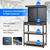 Tool Storage Workbench Metal Versatile Tool Organization Work Table w/Pegboard