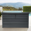 OUTDOOR STORAGE BOX LARGE 350L PATIO GARDEN DECK CUSHIONS CONTAINER + LID