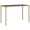 Gecheer Garden Table Dining Table Patio Bistro Tables with Glass Beige B4I7