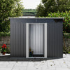 Metal Sheds Galvanised Steel Shed Pent Roof Window Storage Tools Container