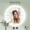 Illuminated Bathroom Mirror with LED Lights Wall Mounted Demister Round 60cm
