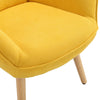 Scandinavian Wing Back Leisure Chair Single Sofa With Wood Legs for Living Room