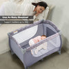 4-in-1 Baby Travel Cot Foldable Infant Crib Changing Table Children Playpen