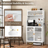 Kitchen Pantry Storage Cabinet Freestanding Baker's Rack 5-Tier Microwave Stand