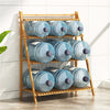 3Tier Bamboo Plant Stand Ladder Garden Rack Folding Display Hanging Shelf