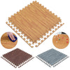8/16/24pcs EVA Foam Floor Wood Effect Interlocking Gym Play Soft Tiles Mats UK