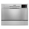 6.5L Silver Tabletop Compact Dishwasher LED Display, Energy Saving