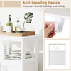 Modern Storage Cabinet w/2Doors & Open Compartment-White