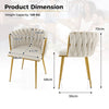 Upholstered Dining Chair Set of 2 Velvet Modern Chair w/Curved Backrest