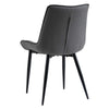 Set of 2 Faux Leather/Suede Dining Chairs Metal Legs Reception Restaurant Chair