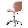 Cushioned Computer Desk Office Chair Chrome Legs Lift Swivel Adjustable Height