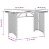 Garden Table with Top Outdoor Dining Table Coffee Table Poly Rattan