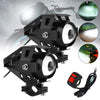 2pcs 12W Motorcycle Motorbike Headlight LED Fog Spot Lights Bulb Angle Eye Lamp