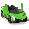 Licensed Lamborghini 4WD Kids Ride-on Toy with LED Lights-Green