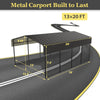 Carport 13x20ft Metal Car Canopy Garage UVProof Waterproof Heavy Duty Anthracite