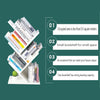Free Standing 5-tier Tree Bookshelf Bookcase Desk Book Rack Shelf Display White