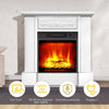 Electric Fire Suite White Freestanding Fireplace Mantel Heater Flame Surround