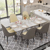 Stunning Extendable Dining Table Kitchen Dinner 8-12 Seater Marble Kitchen Room