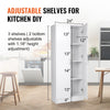 Kitchen Pantry Cabinet 60" Tall Food Pantry Storage Cabinet 110LB Loading