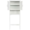 Over the Toilet Storage Cabinet Bathroom Organizer w/ 2 Doors & Adjustable Shelf