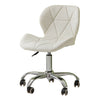 Cushioned Computer Desk Office Chair Chrome Legs Lift Swivel Adjustable Height
