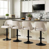 Teddy Fabric Upholstered Pub Stools Bar Stools Set of 2-White