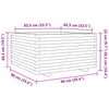 Iiaky Garden Planter 90x90x49.5 Impregnated Wood Pine,Wooden Garden V1Q7