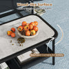 Outdoor Loveseat and Coffee Table Set-Black