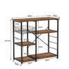 Microwave Stand Retro Kitchen Baker’s Rack Industrial Utility Storage Rack