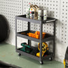 Steel Storage Cabinet Garage Storage Unit on Wheels Lockable Cupboard Tool Box