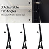 LED Sanding Mirror Jewelry Cabinet Makeup Vanity Armoire Jewelry Organizer Black