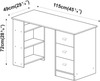 Computer Desk with Drawers Shelves Storage Modern Home Office Work Table