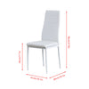 3/5Pcs Small Space Dining Set Square Glass Dining Table+ 2/4 Dining Chairs Home