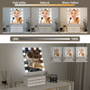 Hollywood Make up Mirror with Storage 3-Tier Jewelry Box LED Lighted Tabletop