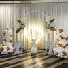 Wedding Party Three-door Arched Frame Flowers Balloon Column Base Backdrop Stand