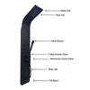 Manual Thermostatic Shower Panel Tower 48 Body Jets Waterfall Bath Spout Black