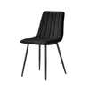 Set of 2 Velvet Black Dining Chair Metal legs Dining room Home Cafe Furniture