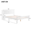 Solid Pine Wood Wooden Bed Frame White Grey Single Double Size Bed 3ft 4ft6