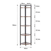 5 Tier Retro Ladder Bookcase Corner Bookshelf Shelving Rack Display Unit Storage