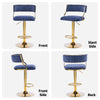 2pcs Thick Corduroy Bar Stools Breakfast Kitchen Chair Swivel Bar Stool