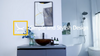 Bathroom Sink Bowl Wash Basin Countertop Tempered Glass Tap Waste Set Round