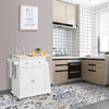 Kitchen Island Rolling Storage Cabinet Trolley Cart Adjustable Shelves 2 Drawers
