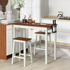 3-Piece Bar Table and Stool Set Kitchen Counter Height Pub Table Dinette Set