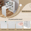 Computer Desk Corner Study Writing Table Workstation with 6 Open Compartments