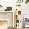 Plastic Storage Cabinet Floor Standing Round Cupboard Bedside Table Nightstand