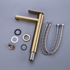 Brass Bathroom Basin Mixer Tap Sink Faucet Single Hole Deck Mounted Brushed Gold