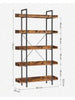 Rustic Wood Bookcase Bookshelf 5 Tier Industrial Storage Display Shelving Unit