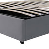 Ottoman Storage Bed 4ft6 Double Velvet Upholstered Bed Frame with Headboard Grey